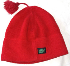 TURTLE FUR Kids Red Fleece COZY  WARM Beanie Tassel Ski Winter Hat