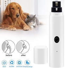 Dog Cat Silent Grinder Pet Claw Grooming Grinder 2-Speed Electric Nail Trimmer