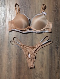 Victoria's Secret Very Sexy Shine Strap Cradle Push-Up Bra & Matching Panty Set