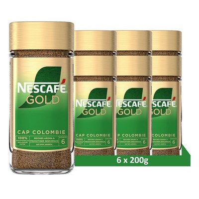 NESCAFÉ Gold Cap Colombie löslicher Bohnenkaffee (6 x 200g) Instantkaffee