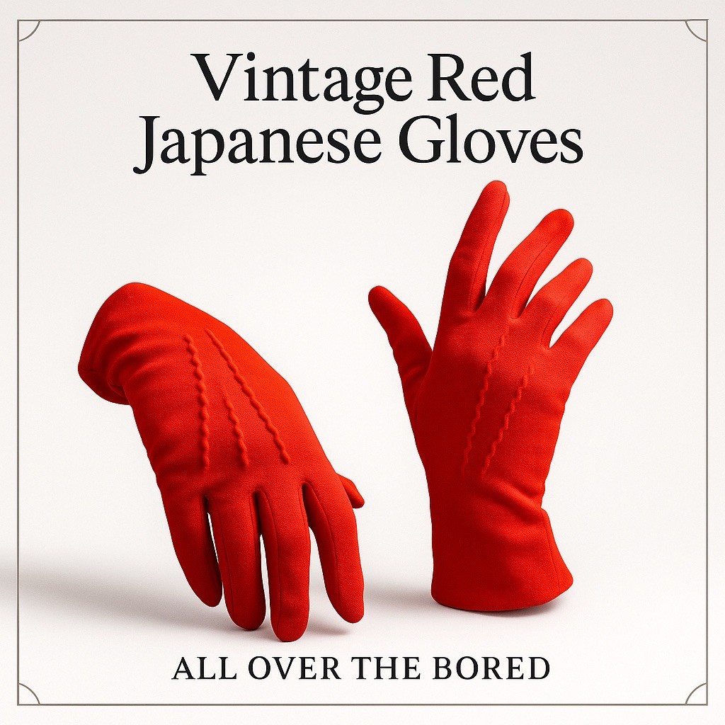 Elegant VTG Vibrant Red Made In West Germany Hand Stitched 1950s Women’s Gloves