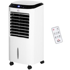 HOMCOM Portable Air Cooler, Evaporative Anion Ice Cooling Fan Humidifier Unit