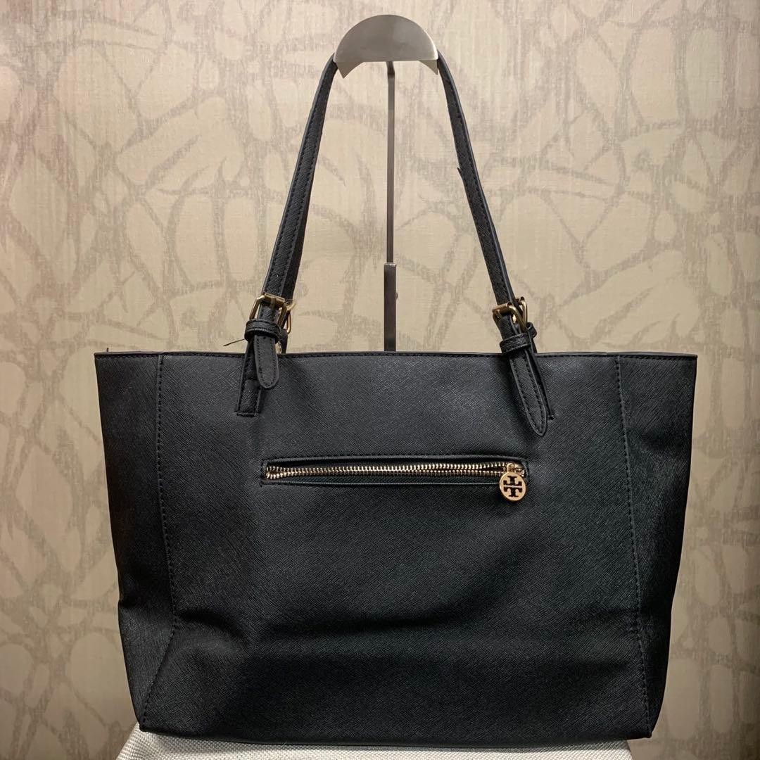 Tory Burch Tote Bag Shoulder Bag Leather Black Logo Women's From Japan thumbnail 3