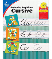 Beginning Traditional Cursive Handwriting Workbook for Kids Handwriting Pract..