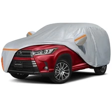 For Toyota Highlander 2001-2025 Waterproof Car Cover All Weather with Door Zippe