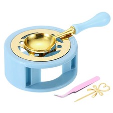 Wax Seal Melting Pot with Wax Seal Spoon  Stirring Stick  Tweezer, Blue