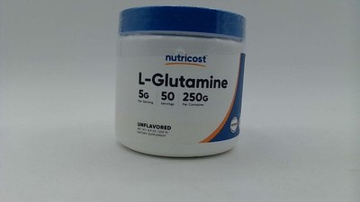 Nutricost L-Glutamine Powder 250 Grams - 50 Servings, Non-GMO, Gluten Free