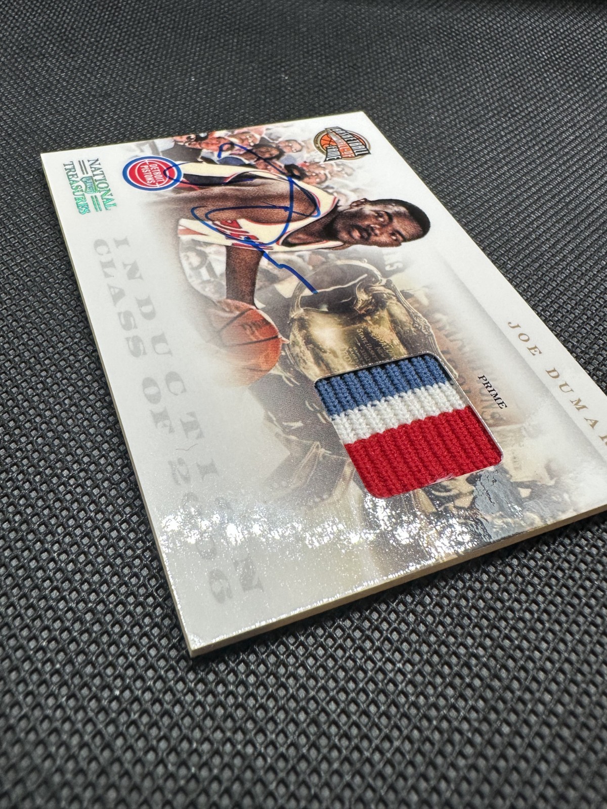 2011 National Treasures 3 Color PRIME PATCH AUTO /25 Joe Dumars HOF Ultra RARE! view 9