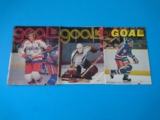 NHL GOAL MAGAZINES 1975 BILL CLEMENT & 1978 PHIL MYRE & 1984 PIERRE LAROUCHE