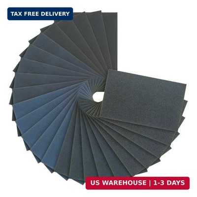 Dura-Gold Premium 5-1/2'' x 9'' Wet or Dry Sandpaper Sheets - 150, 220, 320, 400,