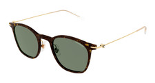NEW MONTBLANC MB0098S 012 HAVANA/GOLD/GREEN AUTHENTIC SUNGLASSES 53-22-150