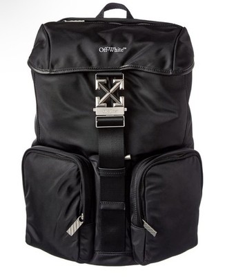 Off-White  Virgil Abloh Drawstring Backpack Men's Black New Model-100% Authentic