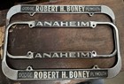 Rare 1940 1951 Dealer License Frame Set Robert H Boney Dodge Plymouth Anaheim Ca