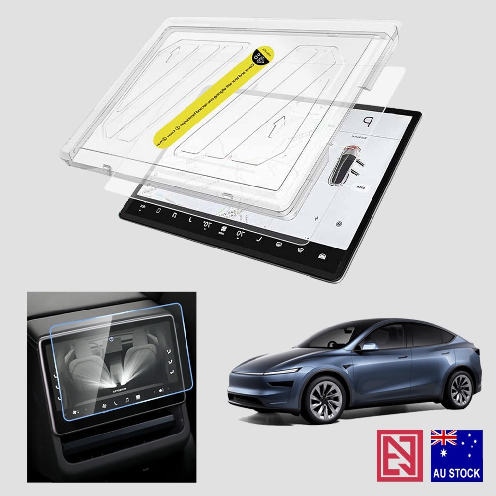 Tesla Model Y Juniper 15.4" Screen Protector Tray Matte/Clear Front/Rear Combo