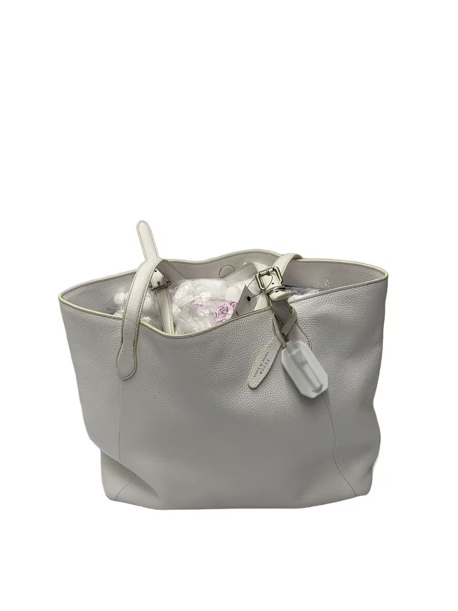 Fetia Leather Tote Bag (White)