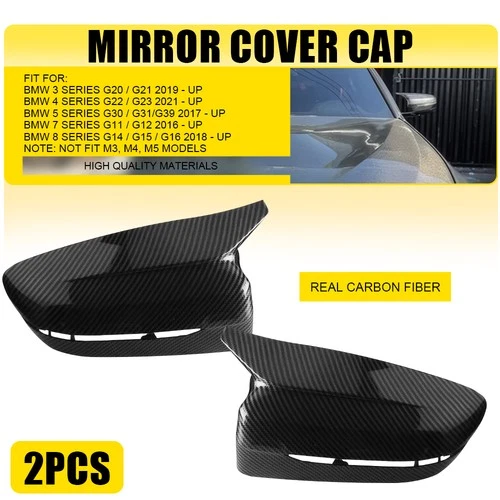 Mirror Cover Cap For Fit BMW G20 G21 G22 G30 G11 G14 2016-on Real Carbon Fiber