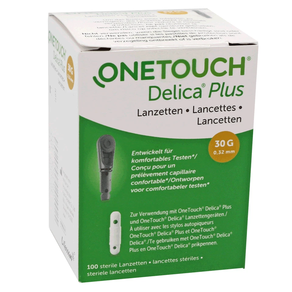 LIFESCAN ONE TOUCH Delica Plus Nadellanzetten, 100 Stck., NEU, PZN: 14817354