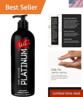 Platinum Silicone-Based Personal Lubricant 32 fl oz - Ultra Smooth & Waterproof