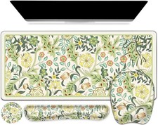 4 in 1 Large Mouse Pad, Keyboard Wrist Rest Set, Ergonomic Mouse Pad with Wri...