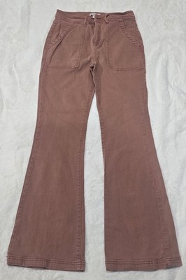 Knox Rose Patch Pocket Wide Leg jeans Sz 4 Color Rust Casual Trendy