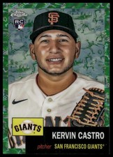 2022 Topps Chrome Platinum #477 Kervin Castro Green Wave Refractor