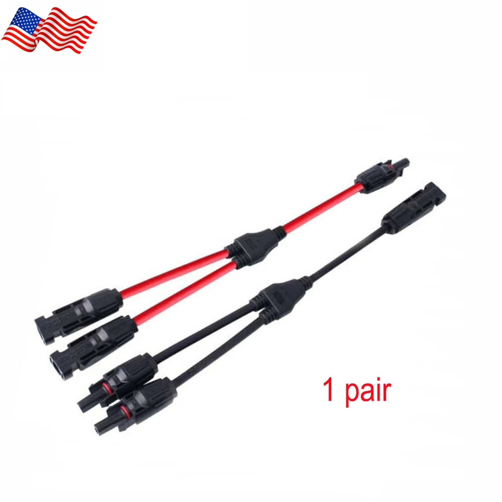 Solar Panel Y Branch Cable Connection Waterproof Adapter Con