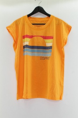 Esprit Damen Shirt Top Gr. M Oberteil Orange Baumwolle #DS-31