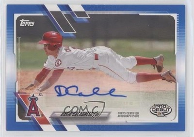 2021 Topps Pro Debut Blue Auto 70/150 David Calabrese #PD-114 Auto 06z2