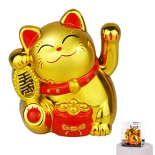 Solar Waving Fortune Figurine Cat Swing Arm Lucky Cat Lucky Cat Mold Car Decor