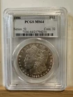 1886 Morgan Silver Dollar PCGS MS64 Choice BU Original Luster White Coin