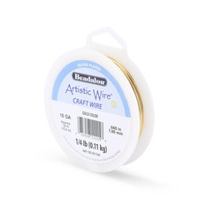 18 Gauge Silver Plated Tarnish Resistant Copper Craft Wire 52 ft Gold