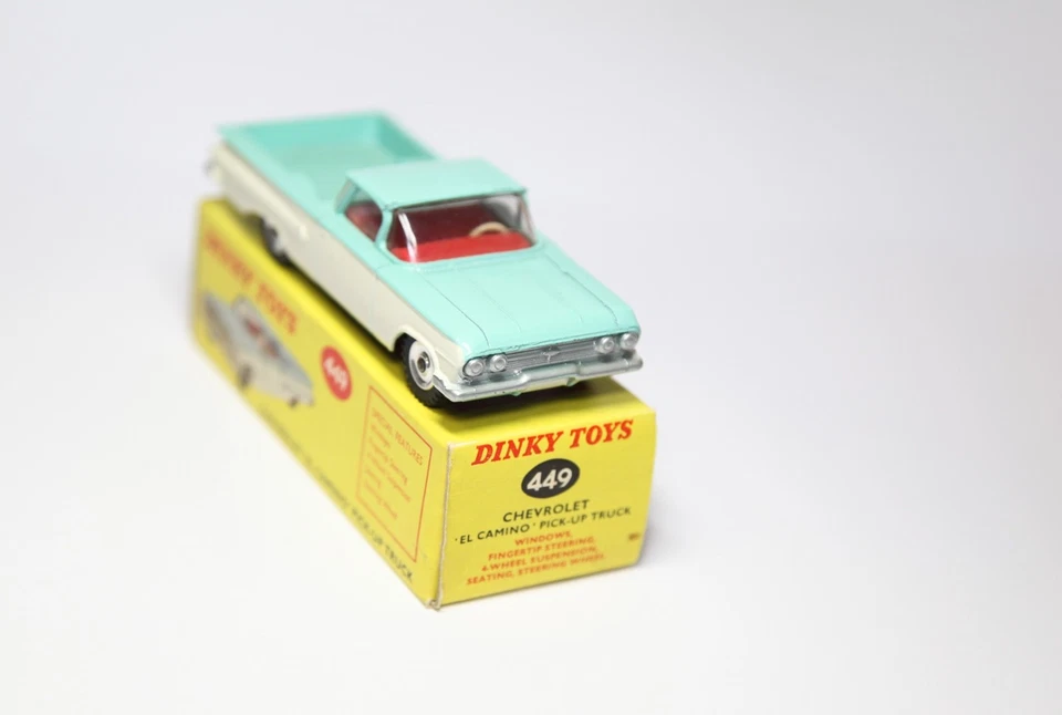 Dinky 449 Chevrolet El Camino пикап в оригинальной коробке - почти как новый винтажный - Изображение 4 из 4