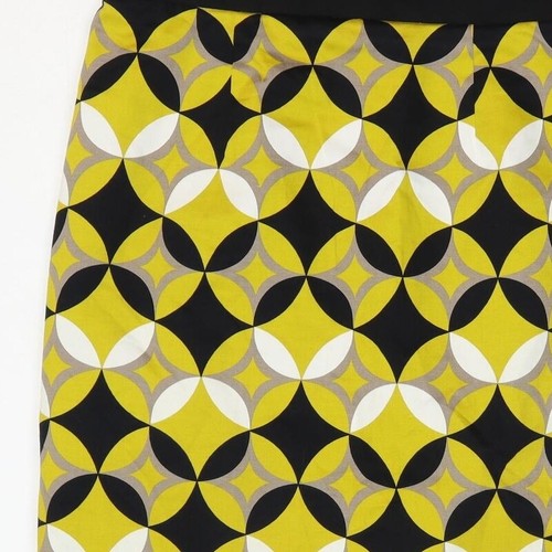 Jasper Conran Womens Yellow Cotton Blend Skirt Size 10 - Picture 6 of 12