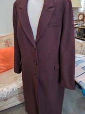 Capsule Oversized Stunning Luxurious Burgundy Coat Long Button Up Size 22