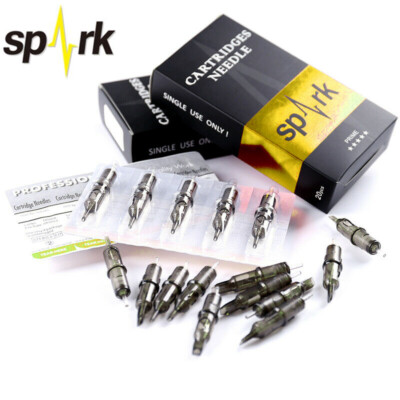50PCS Spark Disposable Tattoo Cartridge Needles Round Shader Set 5,7,9,11,14RS
