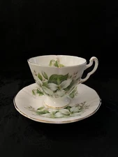 Royal Adderley TRILLIUM Cup + Saucer Set Canadian Provincial Flowers Bone China