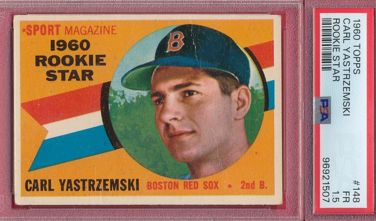 DARK ORANGE PSA 1.5 YAZ ROOKIE YASTRZEMSKI 1960 TOPPS #148 DARK ORANGE PSA 1.5 YAZ ROOKIE YASTRZEMSKI 1960 TOPPS #148