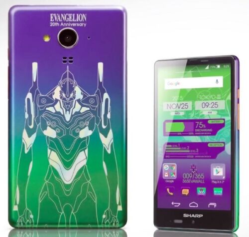 SHARP SH-M02-EVA20 EVANGELION LIMITED EDITION ANDROID SMARTPHONE UNLOCKED JAPAN - Picture 1 of 11