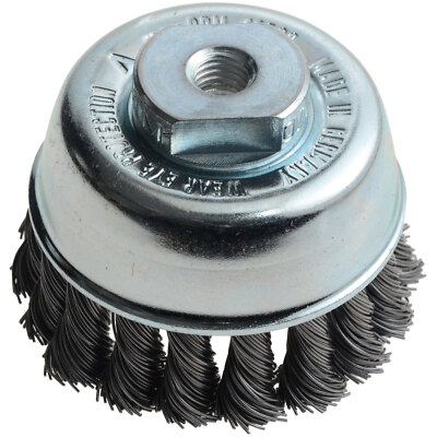 Lessmann 482.214 Knot Brush Cup 65mm M10x2.0, 0.50 Steel Wire