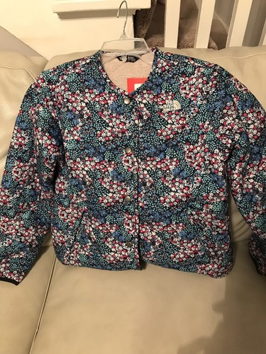 NEW The North Face Girl’s Jacket L 14/16 Coat Sherpa Fleece Lined Floral Prt NWT - Picture 8 of 8