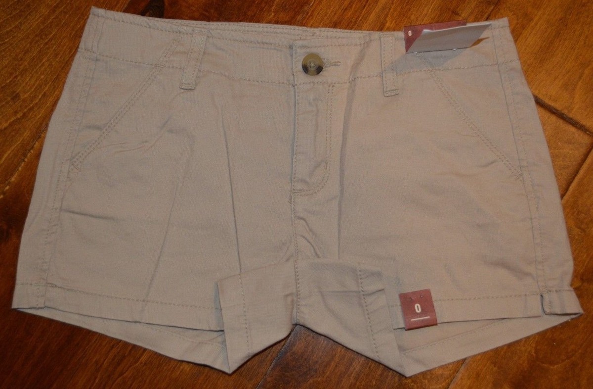 Women's Arizona Oxford Tan Soft Cord Wash Shorties Juniors Shorts