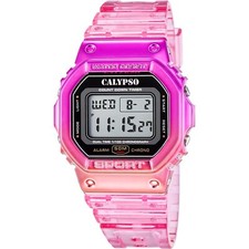 Orologio Donna Calypso K5874/1 Digitale Con Cinturino Rosa E Cassa Fucsia