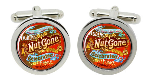 Nut Gone Pipe Tobacco Cufflinks in Chrome Box - Picture 1 of 5