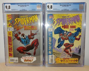 Details About Web Of Spider Man 118 119 Cgc 98 White Pages 1st Solo Clone Story - 