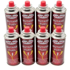 8 Oz Butane Fuel Canister Cartridge Safety Release Device 8-Pack Lightweight New