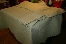  Victorian Heart CO.INC. DOUBLE Quilt FLOWER BORDER 2 SHAMS 2 VALANCES EXCELLENT