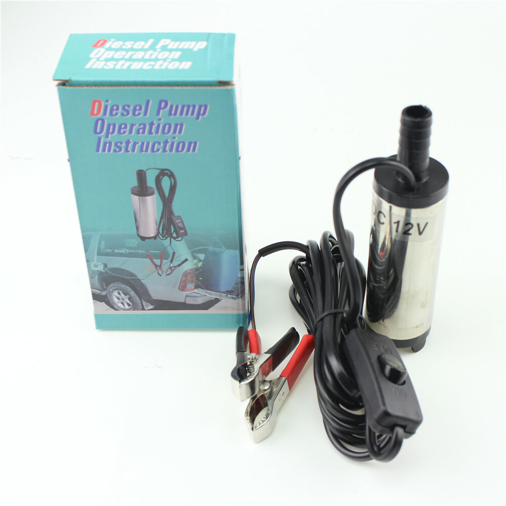 MICRO POMPA ø51mm 12v TRAVASO OLIO GASOLIO ACQUA AUTO DIESEL ELETTRICA