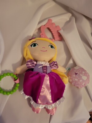 Princess Doll Rattle Disney Babies Rapunzel Activity Doll Plush 11