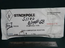 Stackpole 18KΩ 5% 1/4 Watt Carbon Composition Resistors Qty 250 JANRCR07G183JS