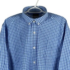 NEW UNTUCKit Mens Moletto Performance Shirt 2XL Regular Blue Plaid Stretch Nylon